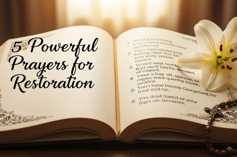 5 Powerful Prayers for Restoration Finding Healing, Hope, and Renewal in Faith in 2026
